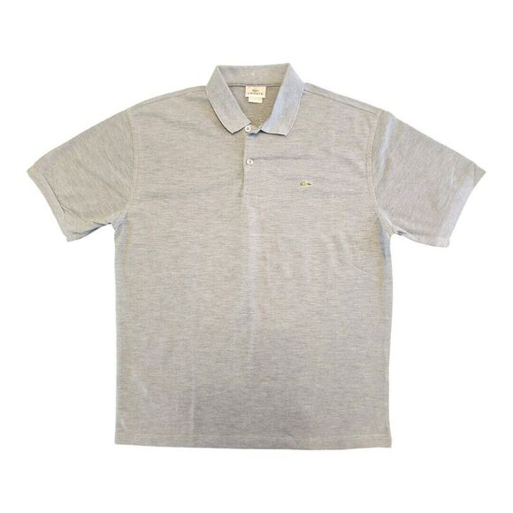Lacoste Mens Classic Fit Short Sleeve Polo Shirt Light Gray 8 3XL Preppy Classic - Picture 1 of 9